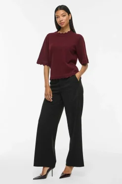 Vila Tröja Vinikolina O-Neck 2/4 Knit Top - No
