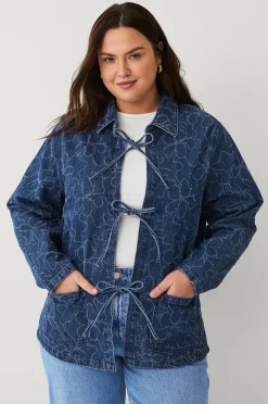 Zizzi Jeansjacka caTami L/S Indoor Jacket