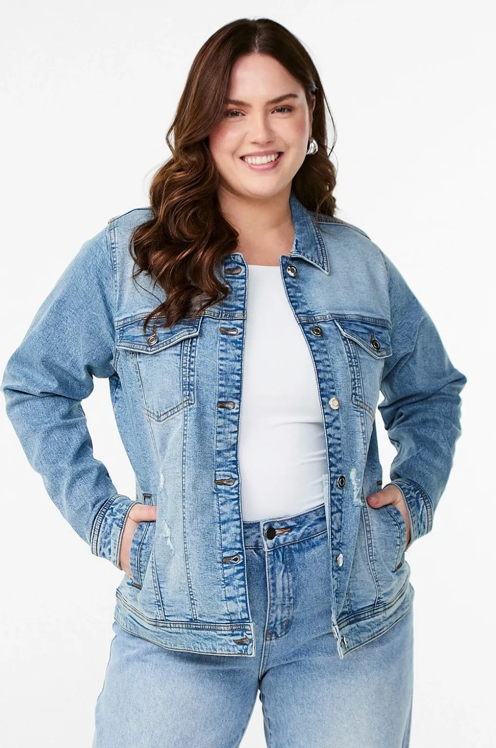 Zizzi Jeansjacka jAlli L/S Jacket