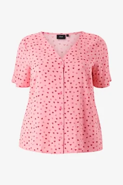 Zizzi Pyjamastopp mClaudia S/S Shirt