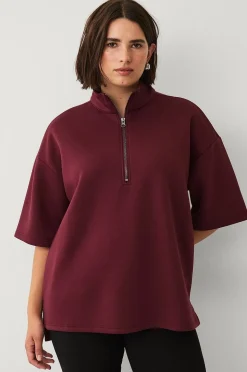 Zizzi Sweatshirt caKatalina 1/2 Zip