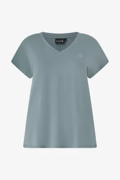 Zizzi Träningstopp aBasic S/S V-neck Tee