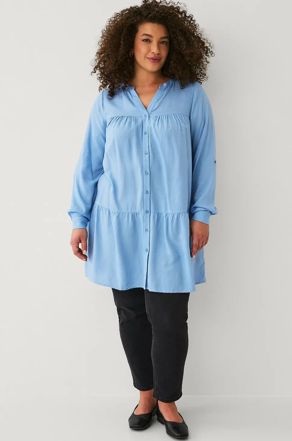 Zizzi Tunika vFlora L/s Tunic